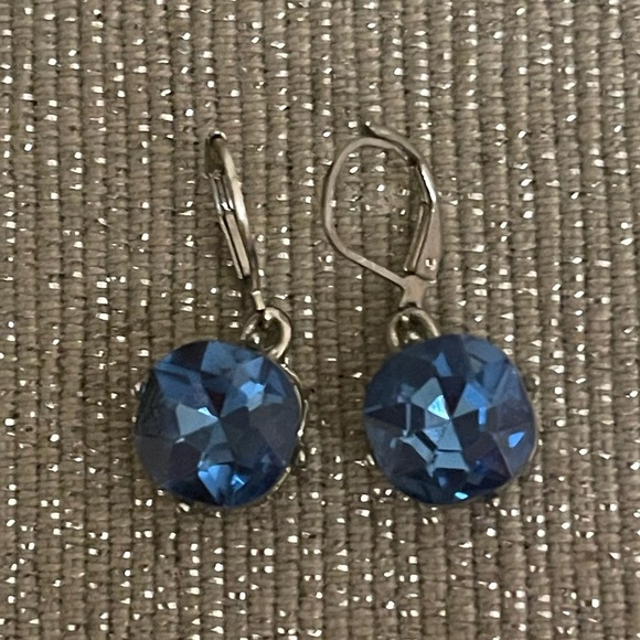 Elegant Blue Gemstone Earrings - Picture 5 of 6